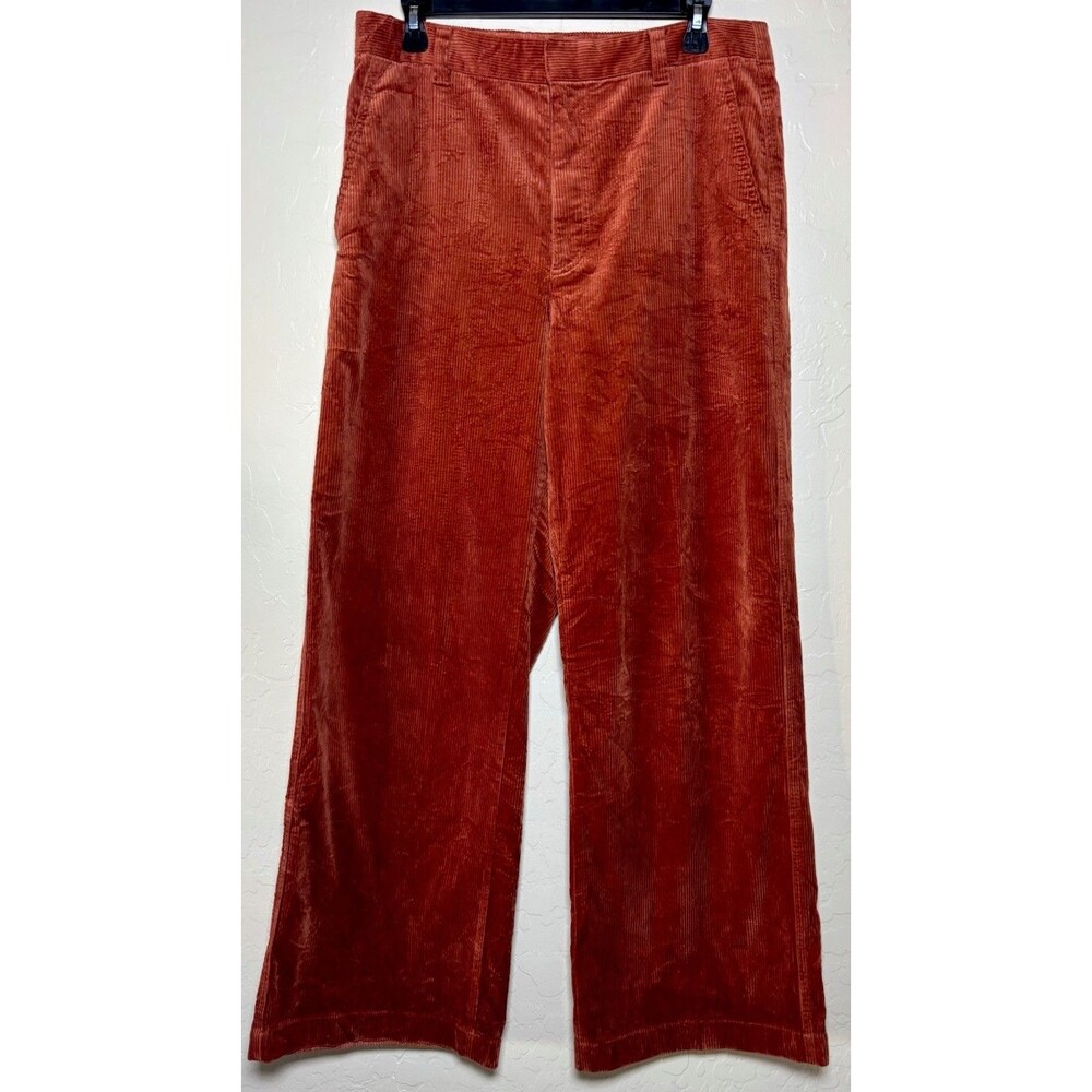 Uniqlo Comptoir des Cotonniers Womens Rust Corduroy Wide Leg Pants Large